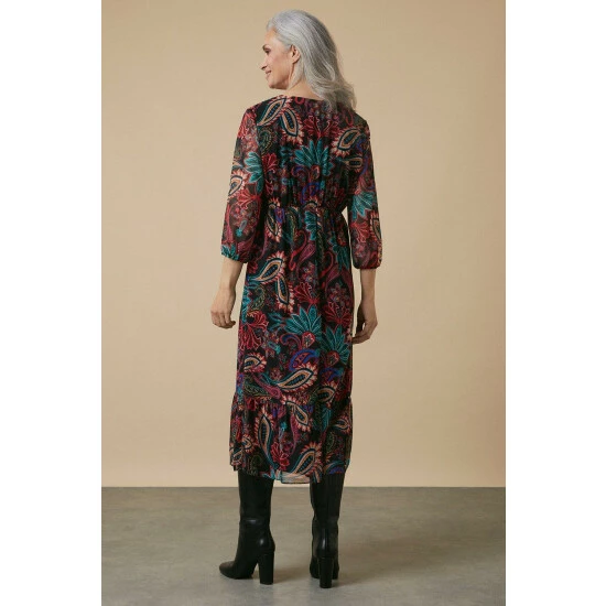 Wallis Multi Paisley Midi Tea Dress For Female 5 Wallis Multi Paisley Midi Tea Dress For Female - Image 3