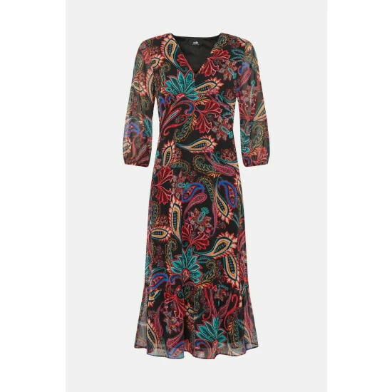 Wallis Multi Paisley Midi Tea Dress For Female 7 Wallis Multi Paisley Midi Tea Dress For Female - Image 5