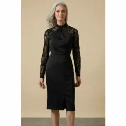 Wallis Lace Twist Neck Midi Dress For Female
