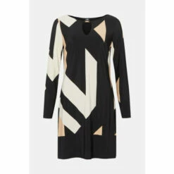 Wallis Geometric Border Print Jersey Shift Dress For Female -Cheap Wallis Store unnamed file 3211