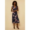 Wallis Tall Navy Floral Ruffle Midi Dress For Female -Cheap Wallis Store unnamed file 3213
