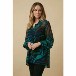 Wallis Green Tiger High Low Shirt For Female -Cheap Wallis Store unnamed file 3246