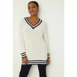 Wallis Tipped V Neck Jumper For Female
