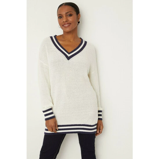Wallis Tipped V Neck Jumper For Female 3 Wallis Tipped V Neck Jumper For Female