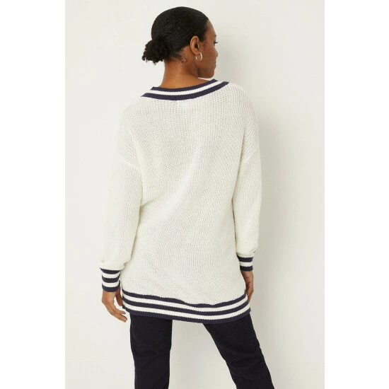 Wallis Tipped V Neck Jumper For Female 5 Wallis Tipped V Neck Jumper For Female - Image 3