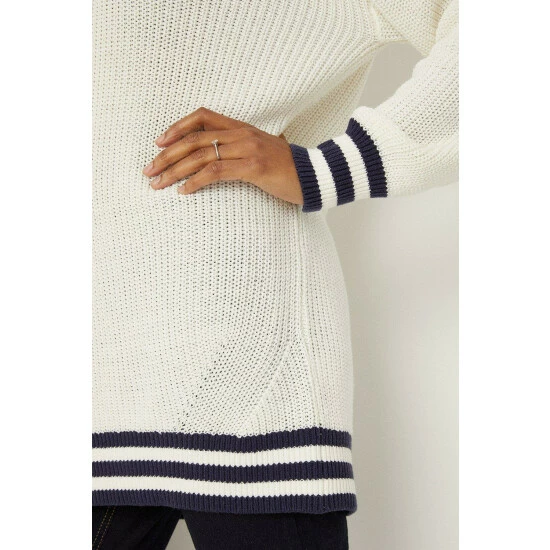 Wallis Tipped V Neck Jumper For Female 8 Wallis Tipped V Neck Jumper For Female - Image 6