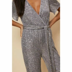 Wallis Grey Sequin Belted Jumpsuit For Female 12 Wallis Grey Sequin Belted Jumpsuit For Female -Cheap Wallis Store unnamed file 3283