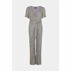 Wallis Grey Sequin Belted Jumpsuit For Female 13 Wallis Grey Sequin Belted Jumpsuit For Female -Cheap Wallis Store unnamed file 3284