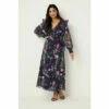 Wallis Petite Navy Floral Ruffle Front Wrap Midi Dress For Female -Cheap Wallis Store unnamed file 331