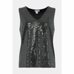 Wallis Sequin V Neck Cami For Female -Cheap Wallis Store unnamed file 3322
