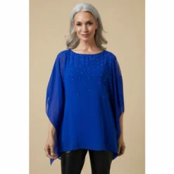 Wallis Scatter Hotfix Overlayer Top For Female