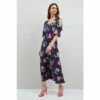 Wallis Tall Floral Printed Cold Shoulder Dress For Female