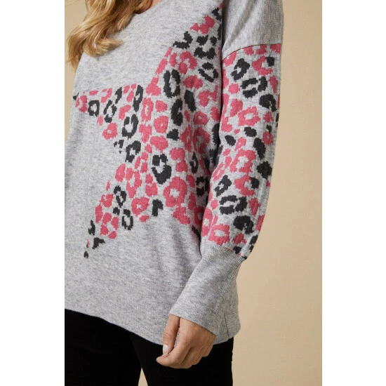 Wallis Petite Animal Star Crew Neck Jumper For Female 6 Wallis Petite Animal Star Crew Neck Jumper For Female - Image 4