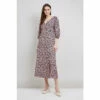 Wallis Blush Pebble Button Front Jersey Midi Dress For Female