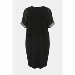 Wallis Curve Sequin Trim Sleeve Overlayer Dress For Female -Cheap Wallis Store unnamed file 3391