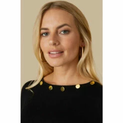 Wallis Petite Button Neck Jumper For Female -Cheap Wallis Store unnamed file 3405