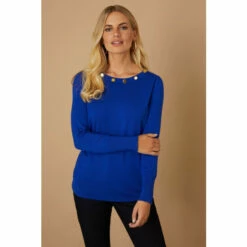 Wallis Petite Button Neck Jumper For Female -Cheap Wallis Store unnamed file 3408