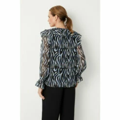 Wallis Blue Zebra Button Through Top For Female -Cheap Wallis Store unnamed file 341