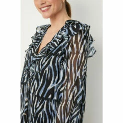 Wallis Blue Zebra Button Through Top For Female -Cheap Wallis Store unnamed file 342