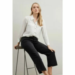 Wallis Tall Heather Crop Wide Leg Jeans For Female