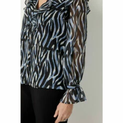 Wallis Blue Zebra Button Through Top For Female -Cheap Wallis Store unnamed file 344