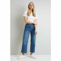 Wallis Tall Heather Crop Wide Leg Jeans For Female -Cheap Wallis Store unnamed file 3441