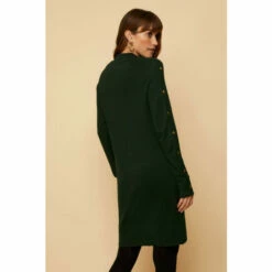 Wallis Tall Green Button Detail Funnel Knitted Tunic For Female -Cheap Wallis Store unnamed file 3457