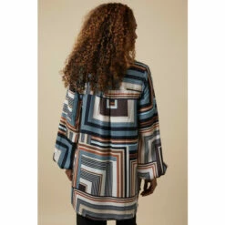 Wallis Geo Satin High Low Hem Shirt For Female -Cheap Wallis Store unnamed file 348