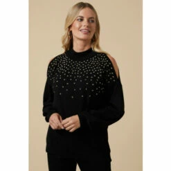 Wallis Petite Hotfix Spray Cold Shoulder Jumper For Female -Cheap Wallis Store unnamed file 3538