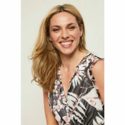 Wallis Mono Palm Tiered Maxi Dress For Female -Cheap Wallis Store unnamed file 3544