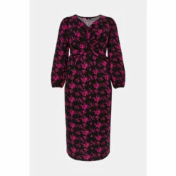 Wallis Curve Floral Twist Front Jersey Dress For Female -Cheap Wallis Store unnamed file 3558