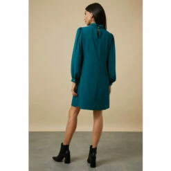 Wallis Teal Twist Neck Shift Dress For Female -Cheap Wallis Store unnamed file 3605