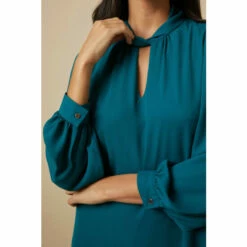 Wallis Teal Twist Neck Shift Dress For Female -Cheap Wallis Store unnamed file 3606
