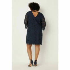 Wallis Curve Lace 3/4 Sleeve Shift Dress For Female -Cheap Wallis Store unnamed file 362