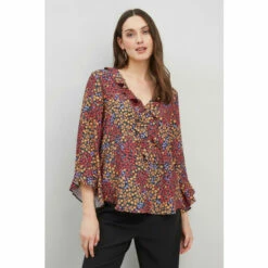 Wallis Ditsy Ruffle Top For Female -Cheap Wallis Store unnamed file 3621