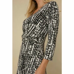 Wallis Petite Mono Twist Front Jersey Dress For Female -Cheap Wallis Store unnamed file 3678