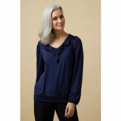 Wallis Plain Jersey Ruffle Top For Female -Cheap Wallis Store unnamed file 3698