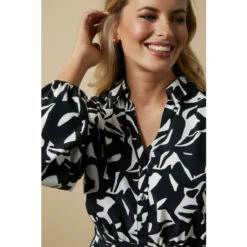 Wallis Petite Mono Abstract Belted Mini Shirt Dress For Female -Cheap Wallis Store unnamed file 3703