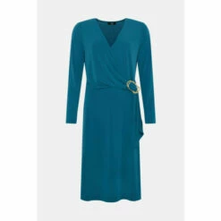 Wallis Teal Buckle Jersey Wrap Midi Dress For Female 13 Wallis Teal Buckle Jersey Wrap Midi Dress For Female -Cheap Wallis Store unnamed file 3730