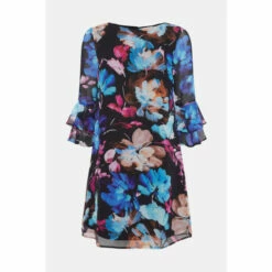 Wallis Multi Large Floral Fluted Shift Dress For Female -Cheap Wallis Store unnamed file 3744