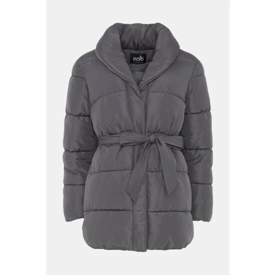 Wallis Shawl Neck Belted Puffer Coat For Female 7 Wallis Shawl Neck Belted Puffer Coat For Female - Image 5