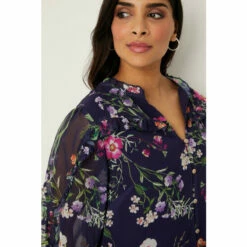 Wallis Petite Navy Floral Frill Detail Blouse For Female -Cheap Wallis Store unnamed file 379
