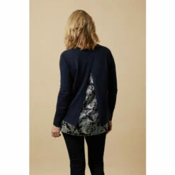 Wallis Navy Paisley Woven Back Jumper For Female -Cheap Wallis Store unnamed file 3803