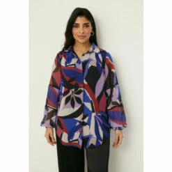 Wallis Petite Multi Leaf Lace Trim Shirt For Female