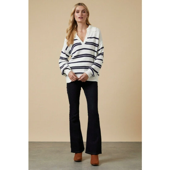 Wallis Striped Collar Jumper For Female 4 Wallis Striped Collar Jumper For Female - Image 2