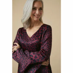 Wallis Tall Berry Leopard Shift Dress For Female -Cheap Wallis Store unnamed file 3825