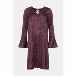 Wallis Tall Berry Leopard Shift Dress For Female -Cheap Wallis Store unnamed file 3826