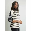 Wallis Stripe Contrast High Neck Jumper For Female