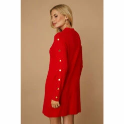 Wallis Petite Red Button Detail Funnel Knitted Tunic For Female -Cheap Wallis Store unnamed file 3906