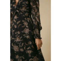 Wallis Brown Floral Twist Front Midi Dress For Female 11 Wallis Brown Floral Twist Front Midi Dress For Female -Cheap Wallis Store unnamed file 3912